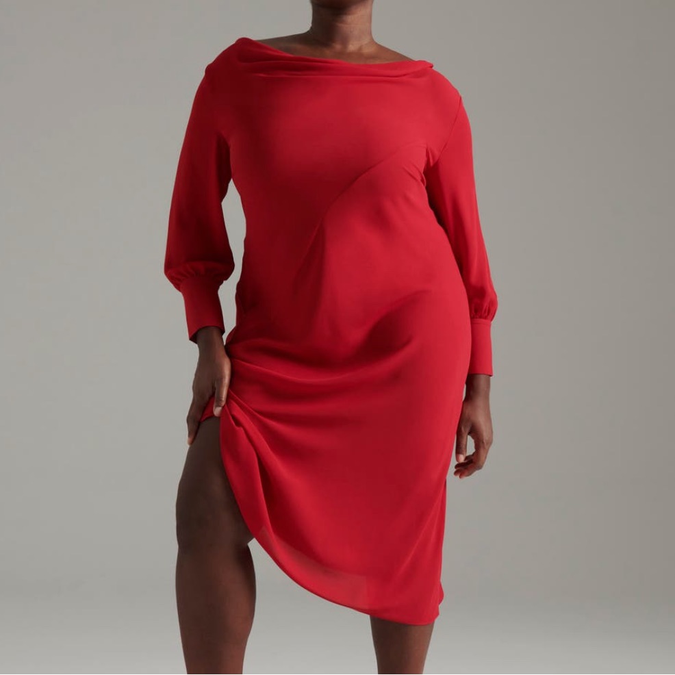 Nwt Pari Passu Millie Bias Red Women's Dress D18